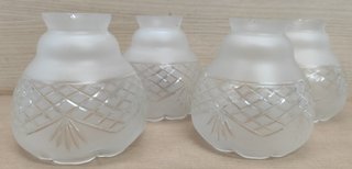 4 globos modernistas para lámpara cristal mate tal