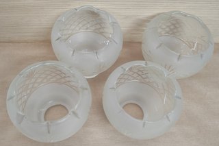 4 globos modernistas para lámpara cristal mate tal