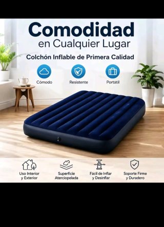 Colchón Inflable Cómodo y Portátil