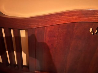 Cabecero de madera nogal cama 135