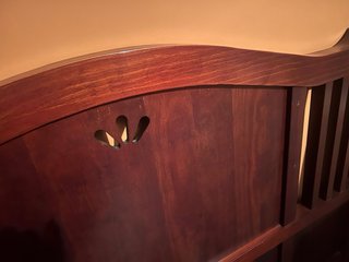 Cabecero de madera nogal cama 135