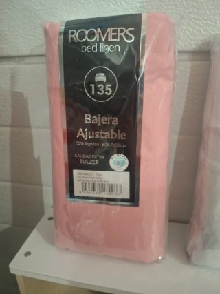 Sábana Bajera Ajustable 135 Rosa