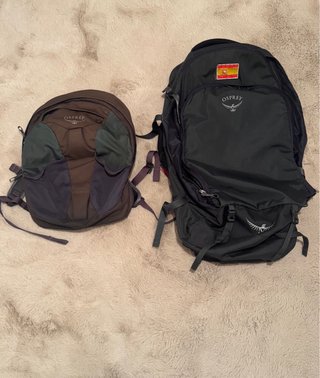 Mochila Osprey Marrón y Verde