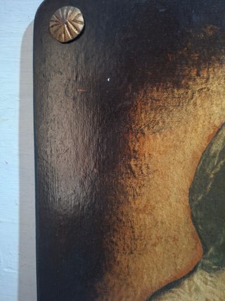 Cuadro Virgen con Niño Murillo Madera Siglo XIX-XX
