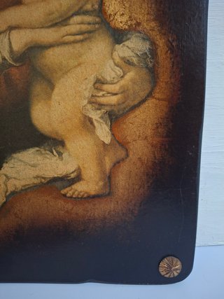 Cuadro Virgen con Niño Murillo Madera Siglo XIX-XX