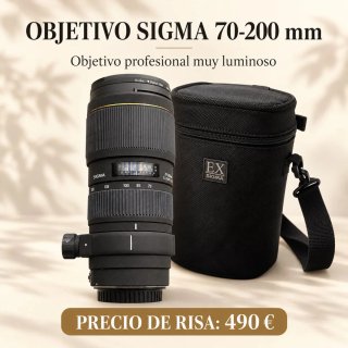 Objetivo Sigma 70-200 mm Profesional Luminoso