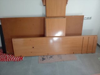 Armario ropero de madera 2 Puertas 3 cajones