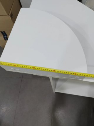 Escritorio Rinconero Blanco con Estantes