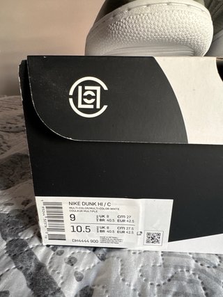 Nike Dunk Hi Plata y Blanco