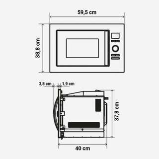 Microondas Encastrable Balay con grill
