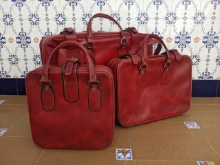 Pack 3 Maletas Vintage Saeta Rojas