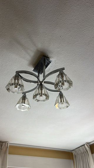 Lámpara de techo moderna cristal y metal