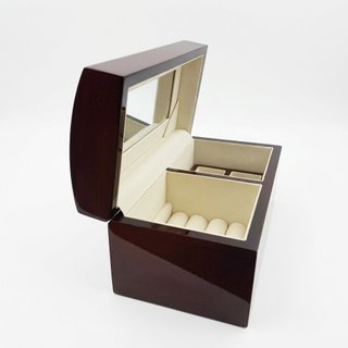 Bauletto portagioie con finiture argento