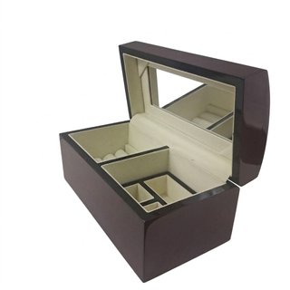 Bauletto portagioie con finiture argento