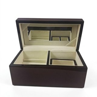 Bauletto portagioie con finiture argento