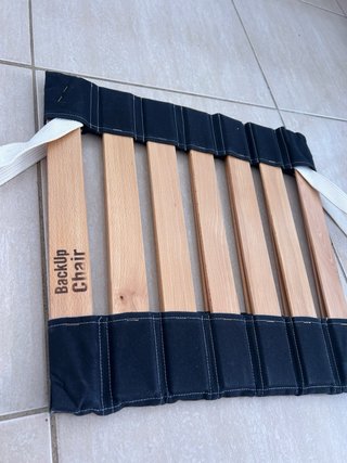 Silla de suelo portátil de madera