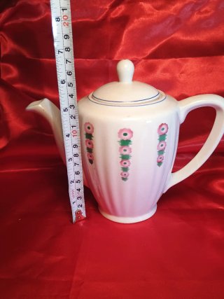Caffettiera in terraglia forte decorata