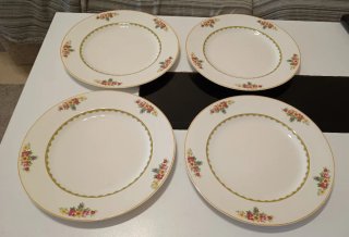 Juego 4 Platos Porcelana J&G Meakin Flores,sol