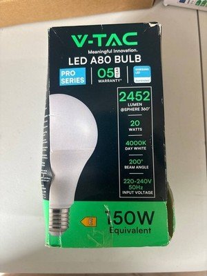 Lampadina LED V-TAC PRO A80 E27 20W 2452lm