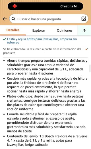 Freidora de Aire Bosch Serie 4 6,1L NUEVA