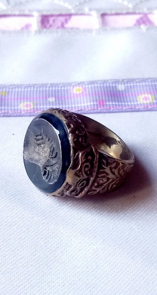 Anello sigillo etnico afghano misura 18,5