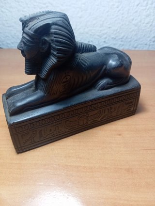 Figura Esfinge Egipcia Negra