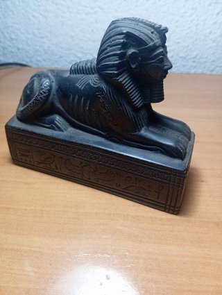 Figura Esfinge Egipcia Negra