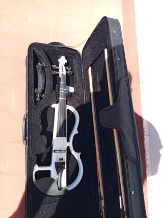 Violín Eléctrico HB VEU-300 Blanco