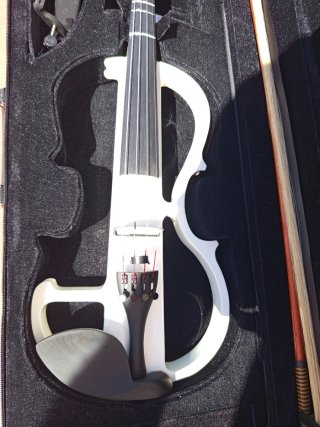 Violín Eléctrico HB VEU-300 Blanco