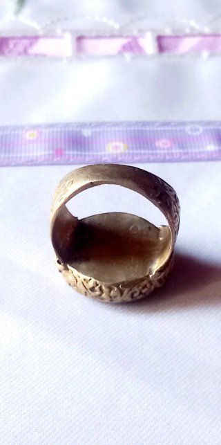 Anello sigillo afghano vintage misura 18,5