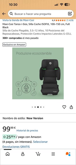 Maxi-Cosi Tanza i-Size Silla Coche ISOFIX
