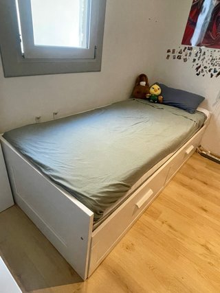 Cama individual extensible Ikea Brimnes + 2cajones