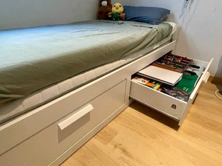 Cama individual extensible Ikea Brimnes + 2cajones