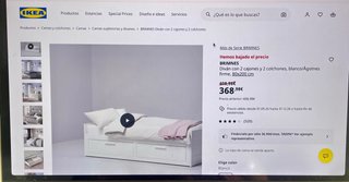 Cama individual extensible Ikea Brimnes + 2cajones