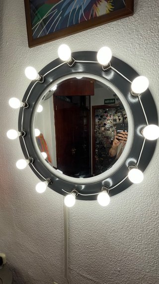 Espejo camerino industrial 12 luces LED