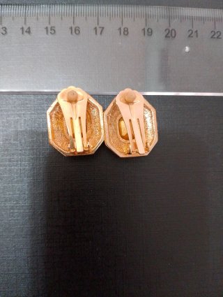 Pendientes chapados oro y azul