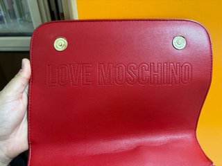 Borsa Love Moschino trapuntata rossa