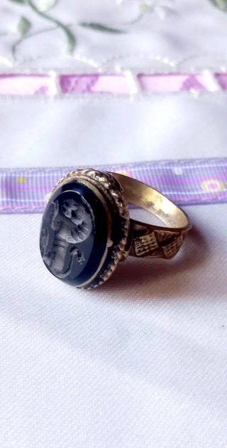 Anello sigillo antico afghano oro