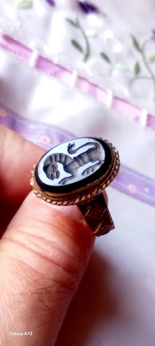 Anello sigillo antico afghano oro