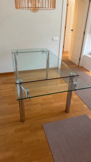 Mesa Comedor Extensible Cristal Templado
