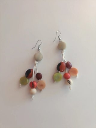 Pendientes artesanales de semillas