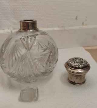 2 Botellas Vintage Cristal Tallado