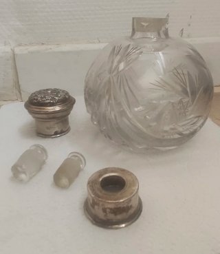 2 Botellas Vintage Cristal Tallado