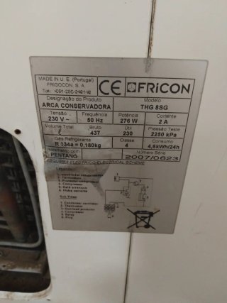 Congelador horizontal cristal