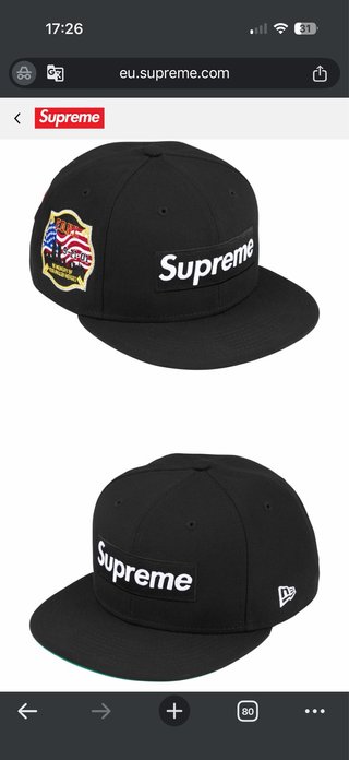Gorra Supreme FDNY Box Logo New Era Negra