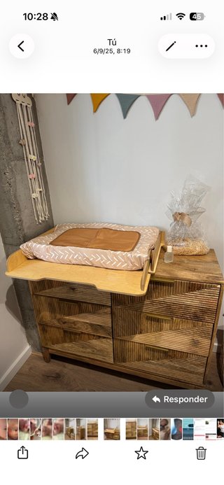Cambiador de bebé de madera