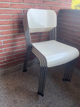 Sillas plegables vintage con estructura cromada