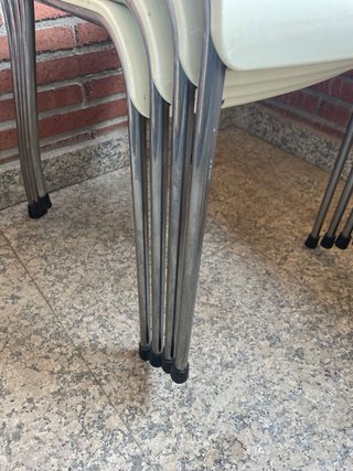 Sillas plegables vintage con estructura cromada