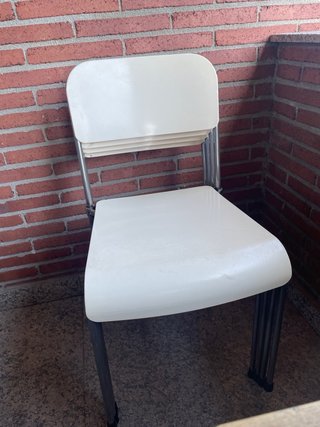 Sillas plegables vintage con estructura cromada