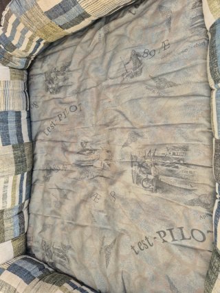 Cama para perro acolchada patchwork